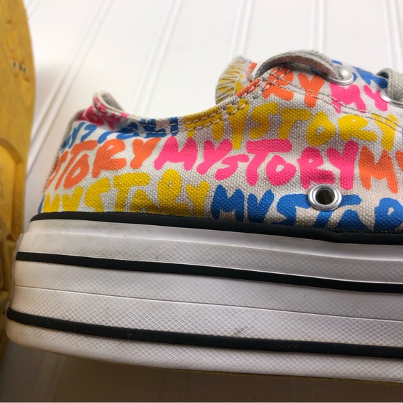 Converse Chuck Taylors Women’s My Story Low Platform Sneakers Sz 9 - Picture 6 of 11
